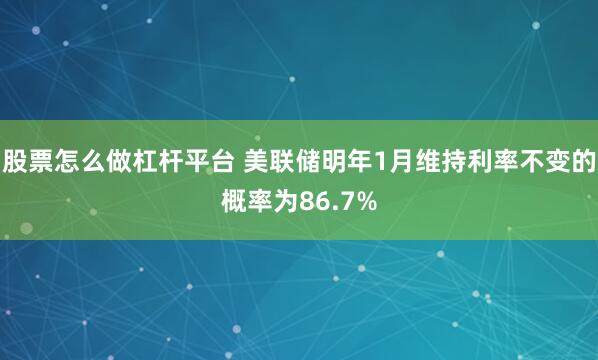 股票怎么做杠杆平台 美联储明年1月维持利率不变的概率为86.7%